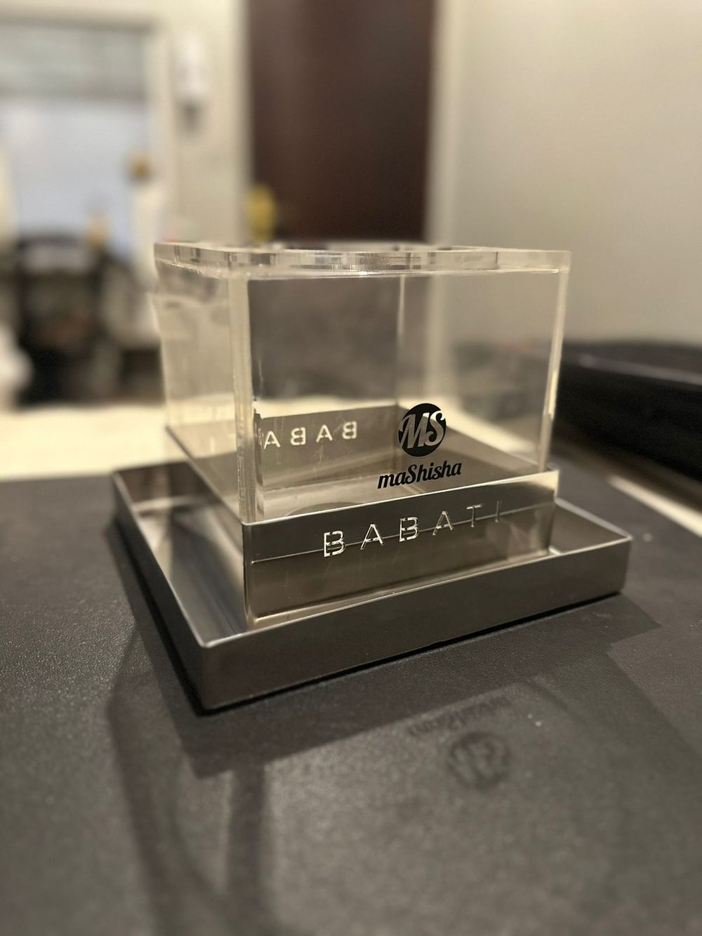 Chrome Finish Customized Sheesha Tray — Valley Advertising UAE