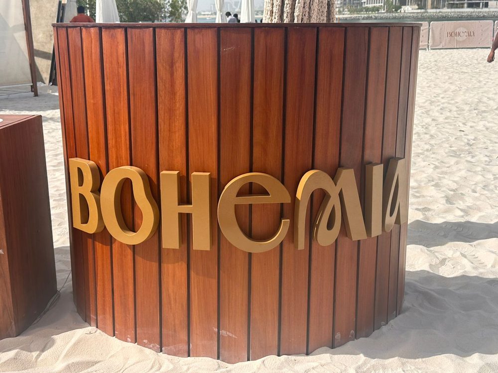 Gold metal powder coated signage — Valley Advertising UAE